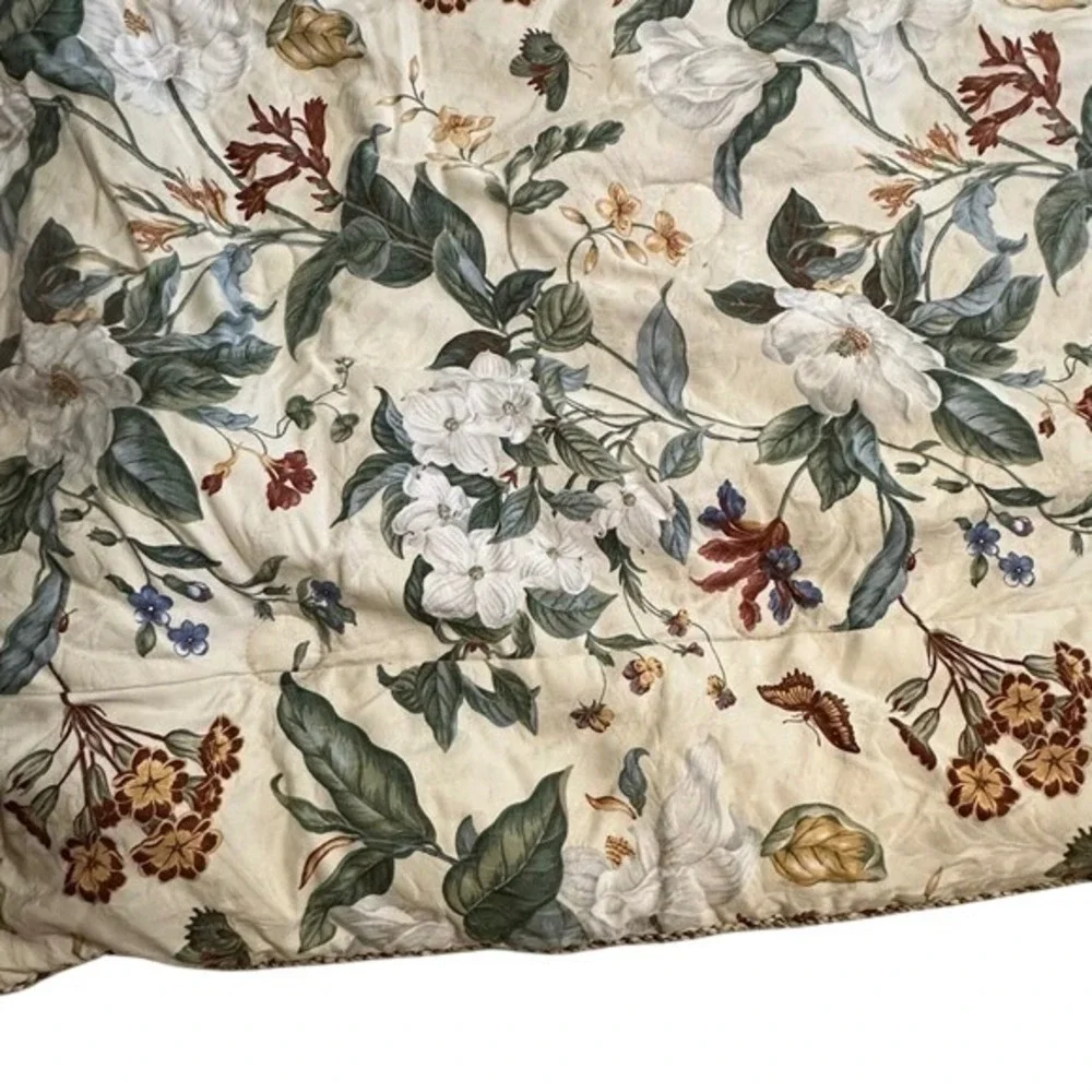 Williamburg Magnolia‎ Floral Comforter Twin 66X85 Botanical Cottagecore Bedding